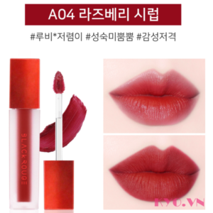 Son Black Rouge Air Fit Velvet Tint Raspberry Syrup A04 - Đỏ trầm - Image 4