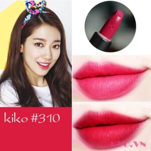 Son KiKo Velet Passion Matte Lipstick Strawberry Red 310 - Đỏ Hồng - Image 4