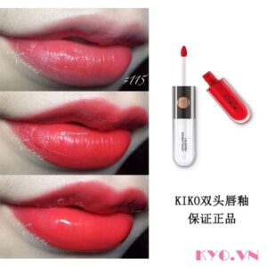 Son Kiko Unlimited Double Touch Fire Red 115 - Đỏ tươi - Image 4