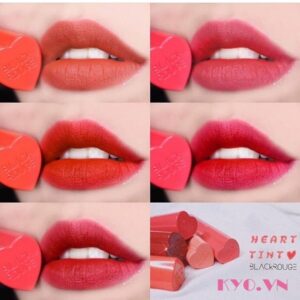 Son Black Rouge Color Lock Heart Tint H02 Adorable Rose - Hồng Khô Ánh Nude - Image 6