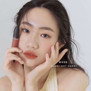 Son Kem Mac Powder Kiss Liquid Lipcolour Màu 998 Sorry Not Sorry - Cam Cháy - Image 5