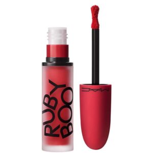 Son Kem Mac Ruby's Crew Powder Kiss Liquid Ruby Boo (Mới Nhất 2022) – Đỏ thuần