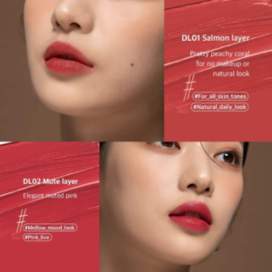 Son Black Rouge Double Layer Over Velvet DL01 Salmon Layer - Màu Cam Đào Màu son DL01 Salomon Layer với tone cam đào nhẹ nhàng, phù hợp với những bạn thích lối trang điểm tự nhiên và không quá cầu kỳ.