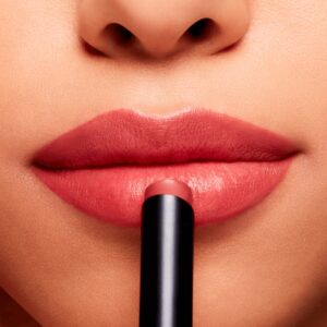 Son MAC Powder Kiss Velvet Blur Slim 899 Brickthrough - Màu Hồng Khô - Image 8