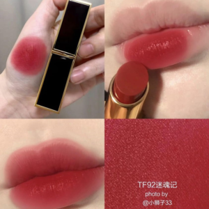 Son Tom Ford Lip Color Satin Matte 92 Charmed - Màu Đỏ Cherry (New) - Image 3