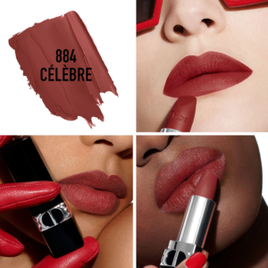 Son Dior Matte 884 Célèbre - Màu Đỏ Đất - Image 3