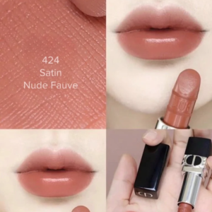 Son Dior Rouge Dior Mitzah Satin Limited Edition 424 Nude Fauve - Màu Cam Nude - Image 3