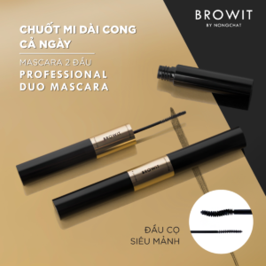 Mascara 2 đầu Browit By NongChat Professional Duo Mascara #Sexy Black (Cam) - Image 4