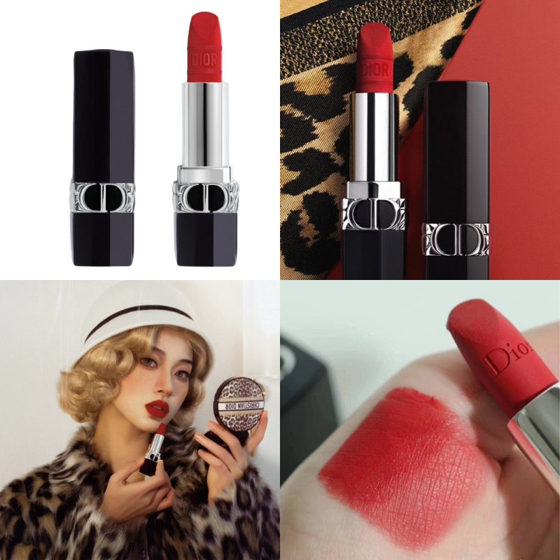 Son Dior Rouge Dior Mitzah Limited Edition 999 Velvet Finish – Màu Đỏ Tươi
