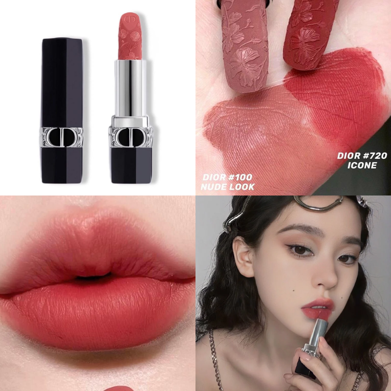 Son Dior Rouge Dior Couture Colour Refillable Lipstick Limited Edition 720 Icóne Velvet – Màu Đỏ Hồng Đất