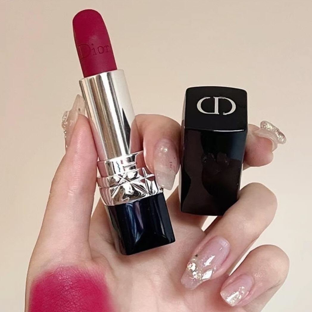 Son Dior Rouge Matte 784 Rouge Rose - Màu Hồng Cánh Sen - Image 6