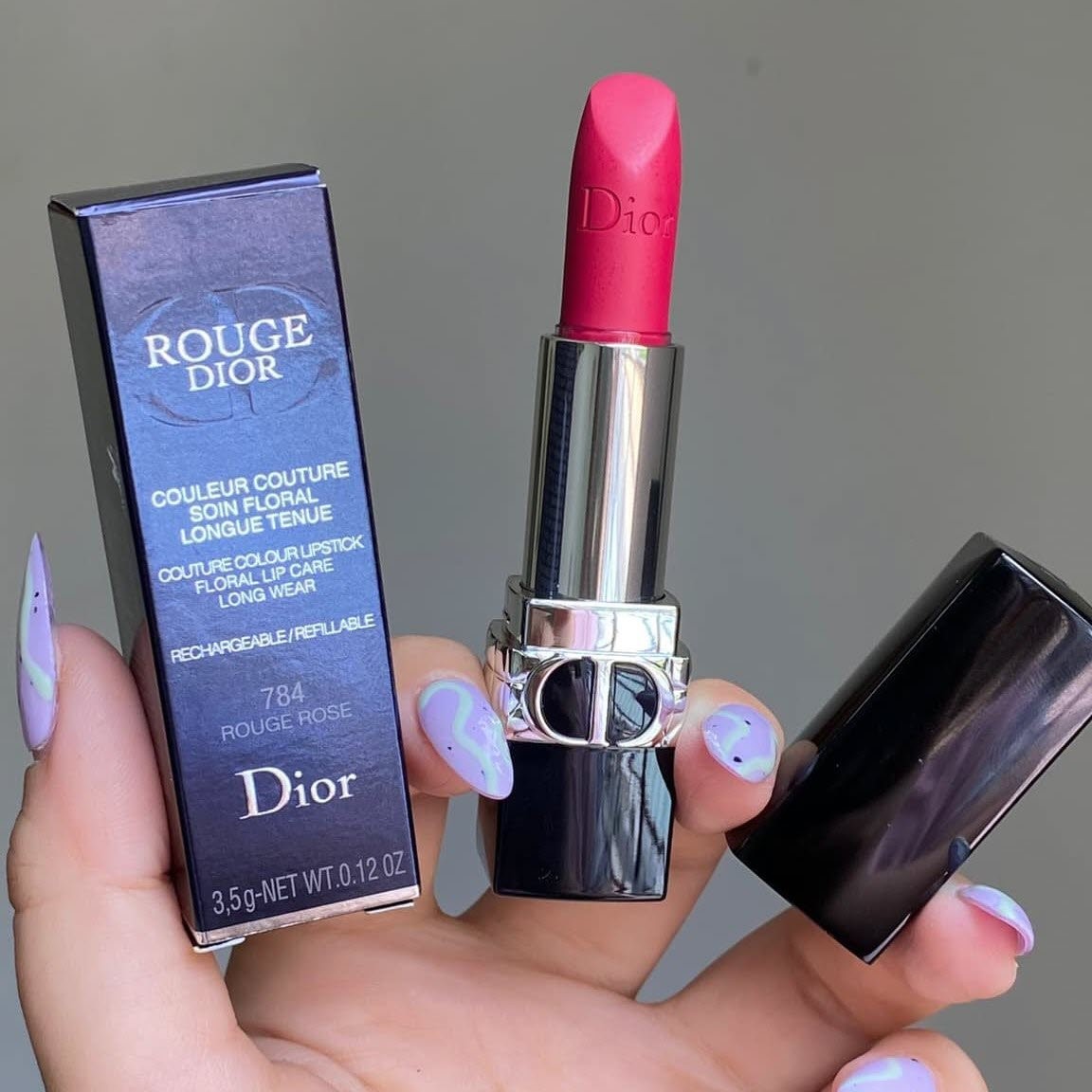 Son Dior Rouge Matte 784 Rouge Rose - Màu Hồng Cánh Sen - Image 5