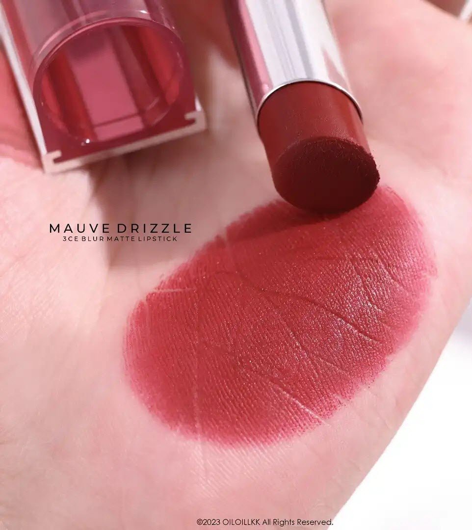Son 3CE Blur Matte Lipstick Mauve Drizzle - Màu Tím Hồng Trầm