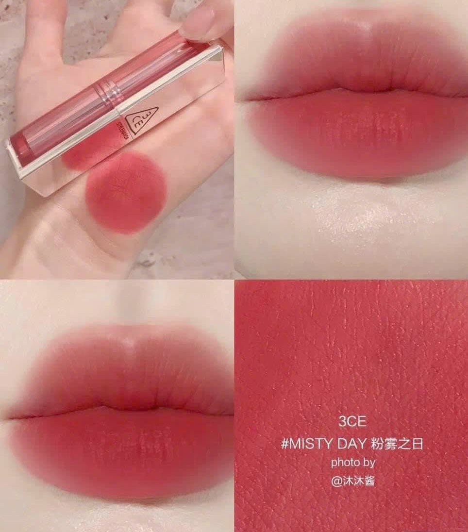 Son 3CE Blur Matte Lipstick Misty Day - Màu Hồng Đào San Hô