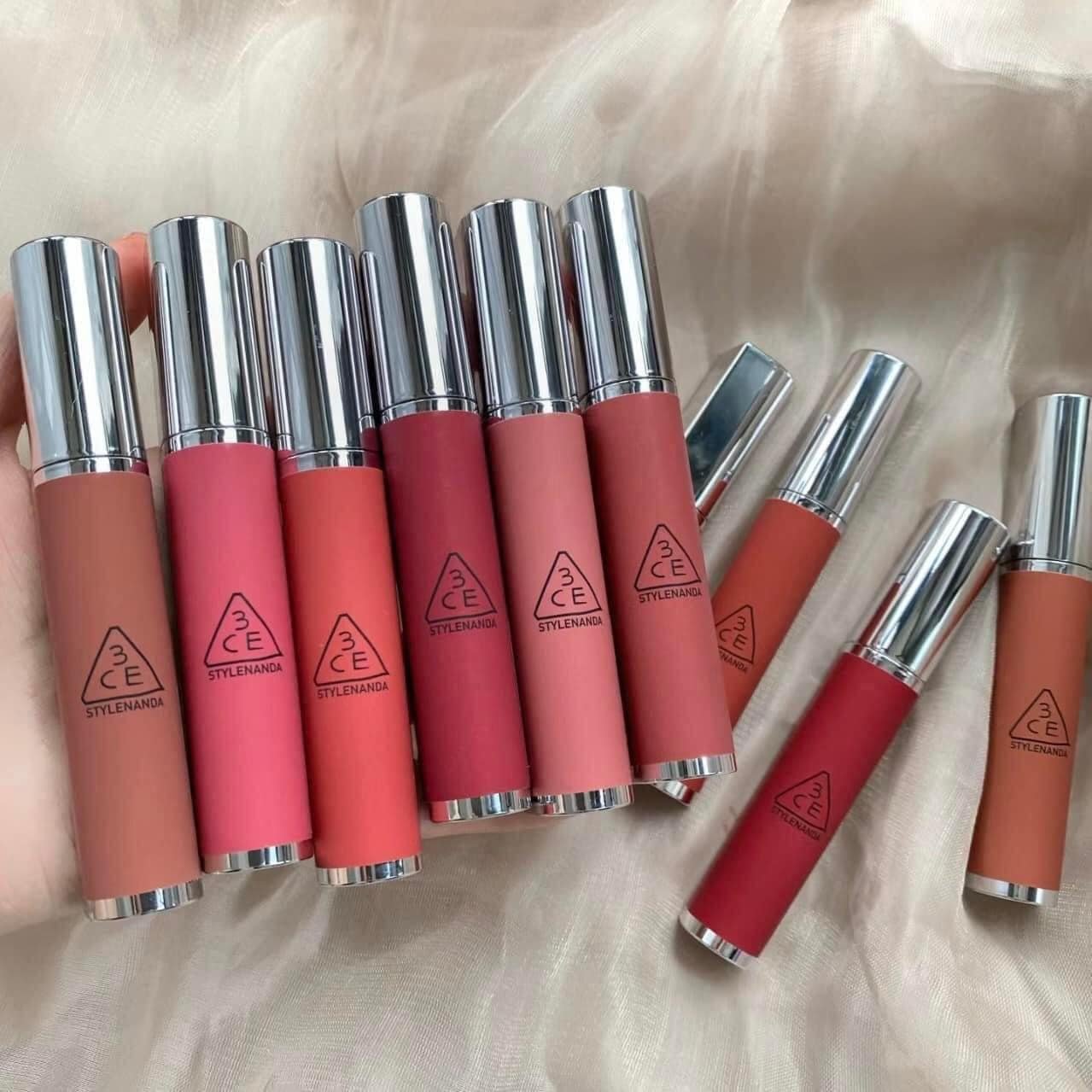 Son Kem Lì 3CE Hazy Lip Clay Butter Beige - Màu Cam Đào Đất