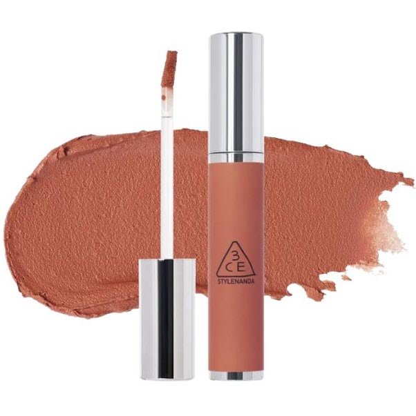 Son Kem Lì 3CE Hazy Lip Clay Butter Beige - Màu Cam Đào Đất
