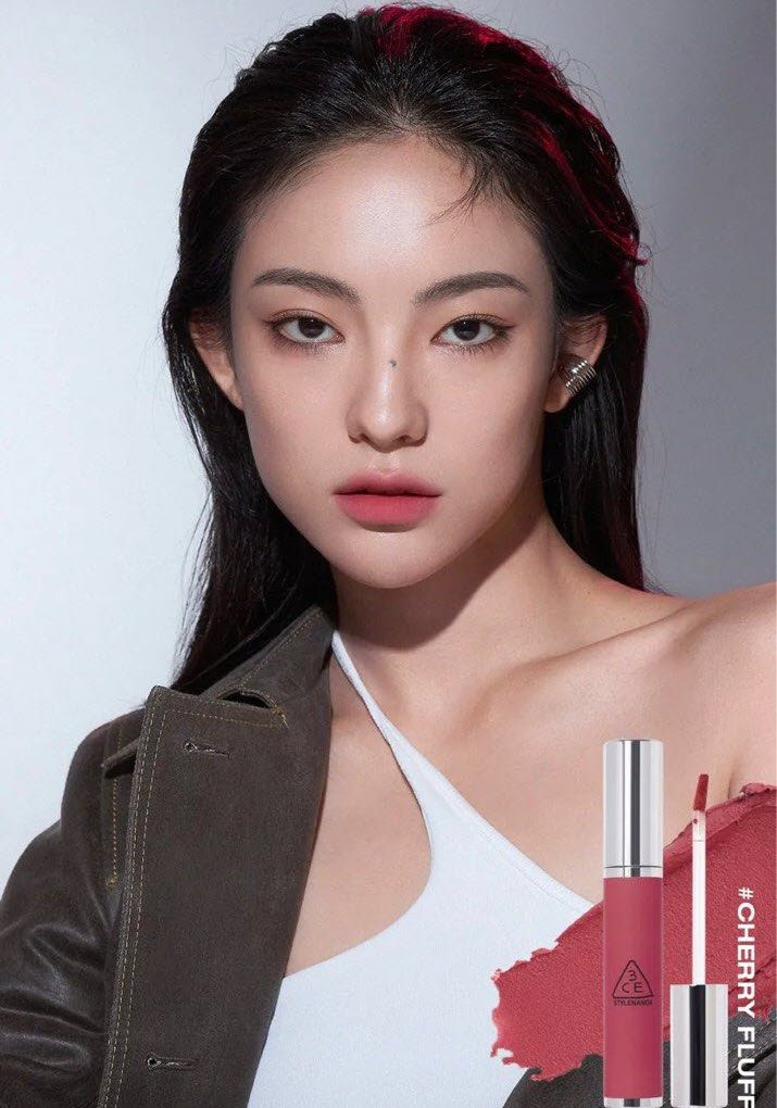 Son Kem Lì 3CE Hazy Lip Clay Cherry Fluff - Màu Hồng Anh Đào