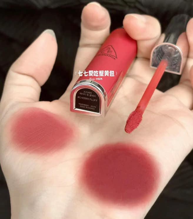 Son Kem Lì 3CE Hazy Lip Clay Cherry Fluff - Màu Hồng Anh Đào