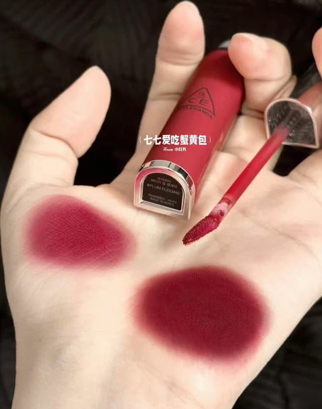 Son Kem Lì 3CE Hazy Lip Clay Plum Pudding - Màu Đỏ Rượu