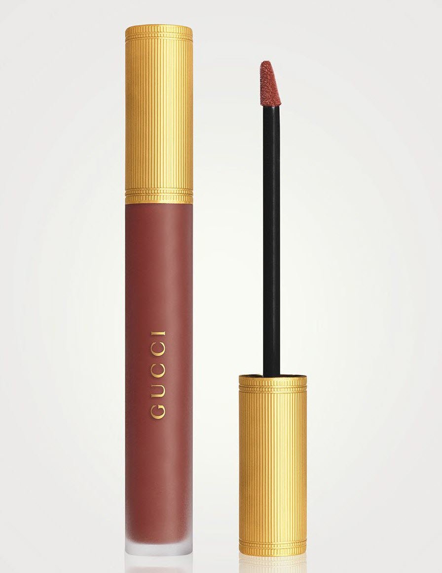 Son Kem Lì Gucci Rouge Liquid Matte 203 Mildred Rosewood (New) - Màu Hồng Nâu