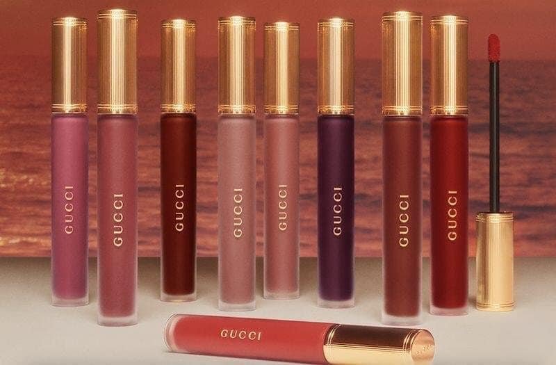 Son Kem Lì Gucci Rouge Liquid Matte 521 Nellie Cherrie (New) - Màu Đỏ Gạch
