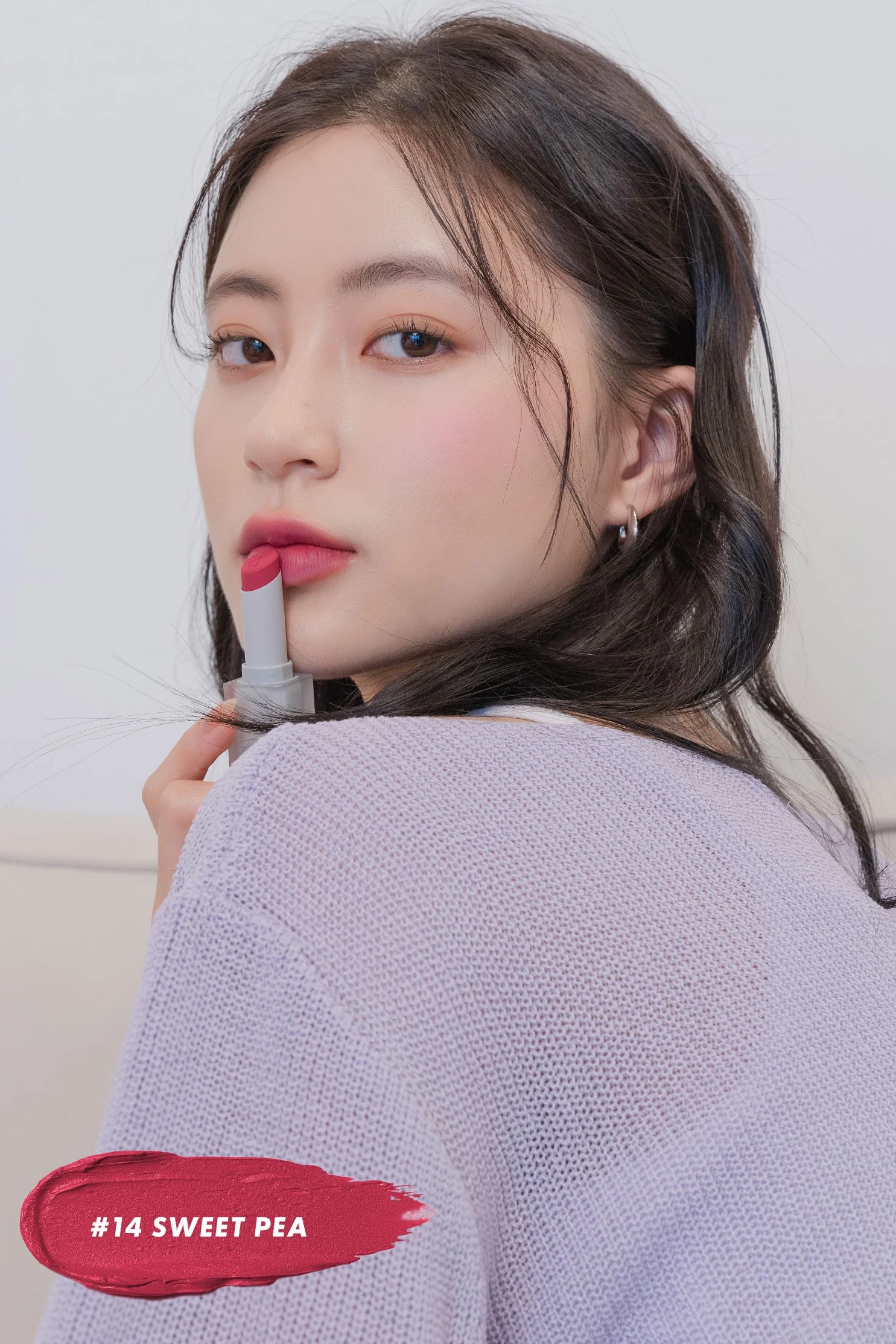 Son Romand New Zero Matte Lipstick 14 Sweet P - Màu Hồng Tím