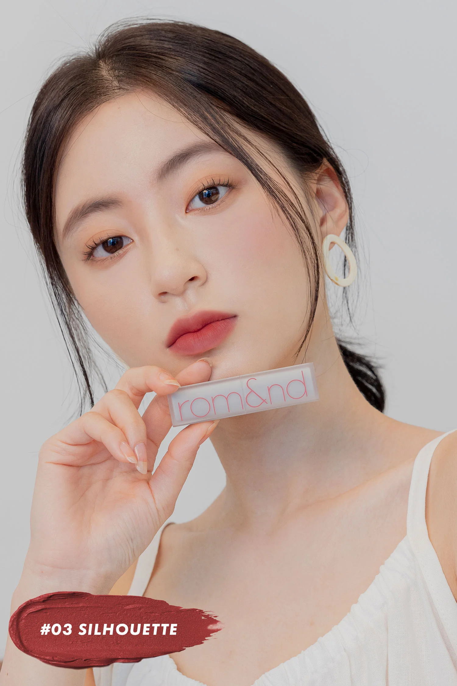 Son Romand New Zero Matte Lipstick 03 Silhouette - Màu Đỏ Hồng Đất