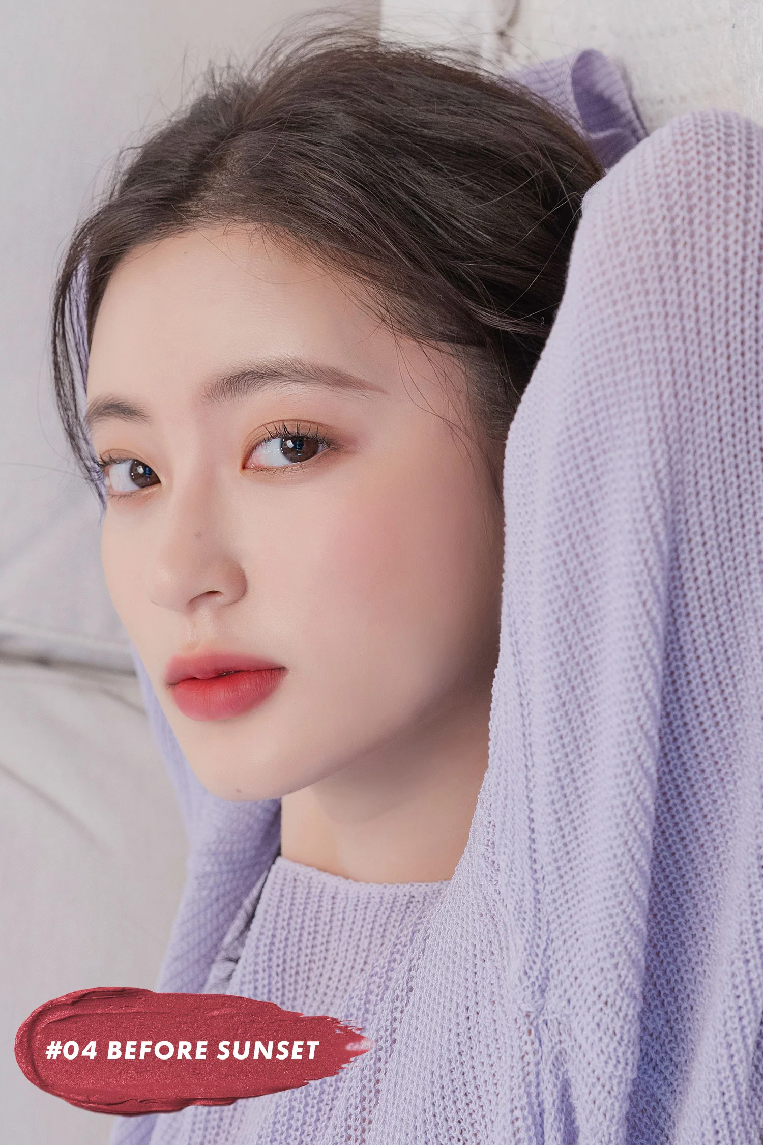 Son Romand New Zero Matte Lipstick 04 Before Sunset - Màu Hồng Đất Ánh Tím