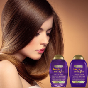 Combo Gội Xả OGX Biotin & Collagen