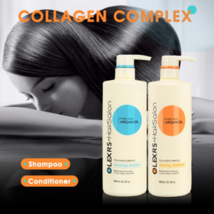Combo Gội Xả Olexrs Argan Oil Collagen Hair Salon Cho Tóc Khô Hư Tổn