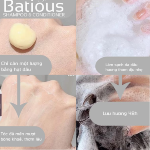 Cặp Dầu Gội Xả Batious Trắng Dùng Cho Tóc Khô Xơ Chẻ Ngọn (5)