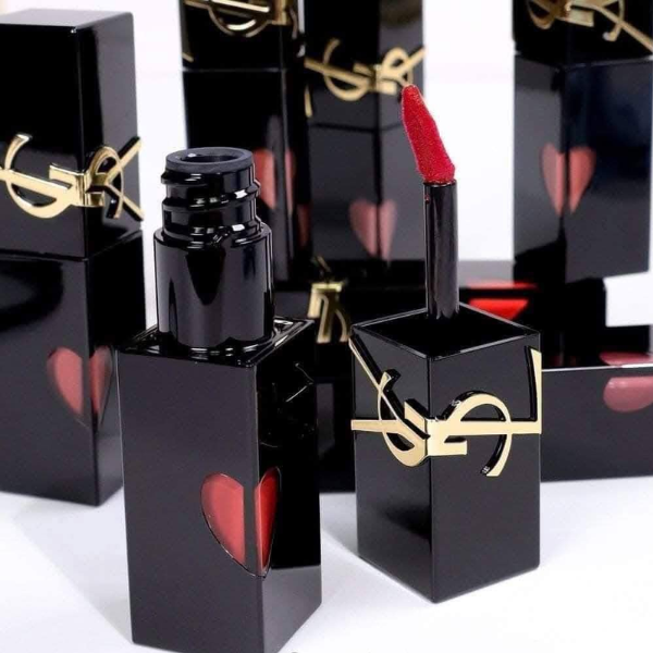 Son Yves Saint Laurent YSL The Inks Vinyl Cream 621 Red Adoration - Màu Đỏ Cam - Image 5