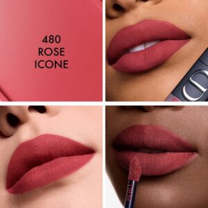Son Kem Lì Dior Rouge Dior On Stage Ink 480 Rose Icone Lipstick Màu Hồng Tươi - Image 2