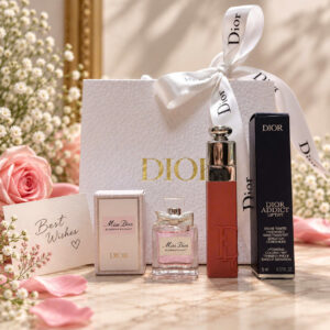 Set Son Dior Addict Lip Tint 421 Natural Tea + Nước Hoa Miss Dior Blooming Bouquet Mini 5ml + Túi Giấy Dior - Image 3
