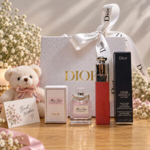 Set Son Dior Addict Lip Tint 561 Natural Poppy + Miss Dior Blooming Bouquet Mini 5ml + Túi Dior - Image 3