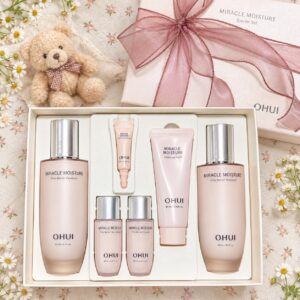 Bộ Dưỡng Ẩm Ohui Hồng Miracle Moisture 6pcs Special Set Mẫu Mới – Cấp Ẩm, Dưỡng Mềm Da