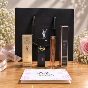 Set Son Kem YSL The Inks Vinyl Blur 236 Ruby Attraction – Màu Đỏ Thuần + Nước Hoa YSL Black Opium Mini 10ml
