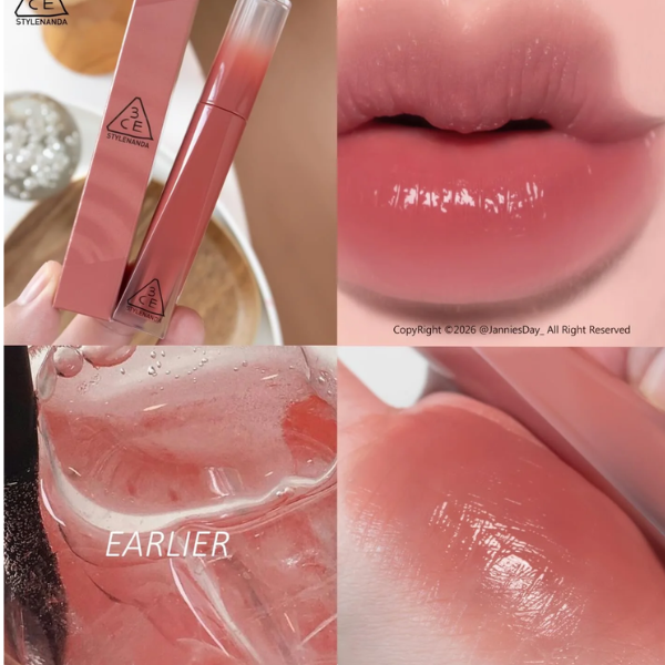 Son Bóng 3CE Misty Lip Bare Earlier - Màu Hồng Nude Ấm - Image 5