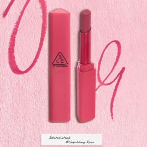 Son Sáp Mịn Lì 3CE Stylenanda 3CE Sketch Stick #02 Unfolding Rose - Màu Đỏ Hồng - Image 5