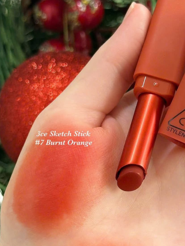 Son Sáp Mịn Lì 3CE Stylenanda 3CE Sketch Stick #07 Burnt Orange